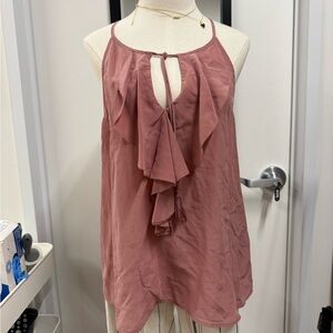 Joie Dusty Rose Ruffle Blouse